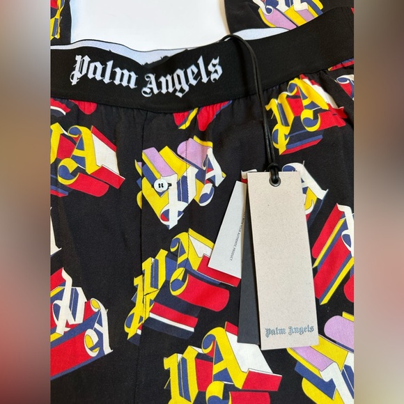 Palm Angels 3D Logo Print Straight-Leg Pajama Pants *NEW* - Picture 2 of 8